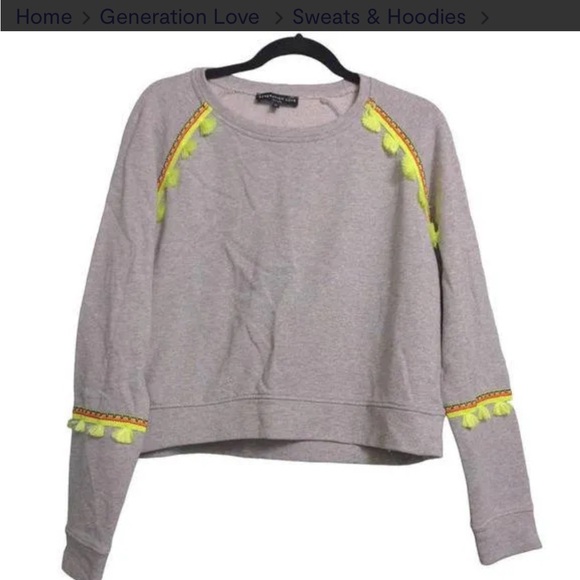 NWT Generation Love Devon Brocade Crew Neck Sweatshirt - Medium - Picture 3 of 7